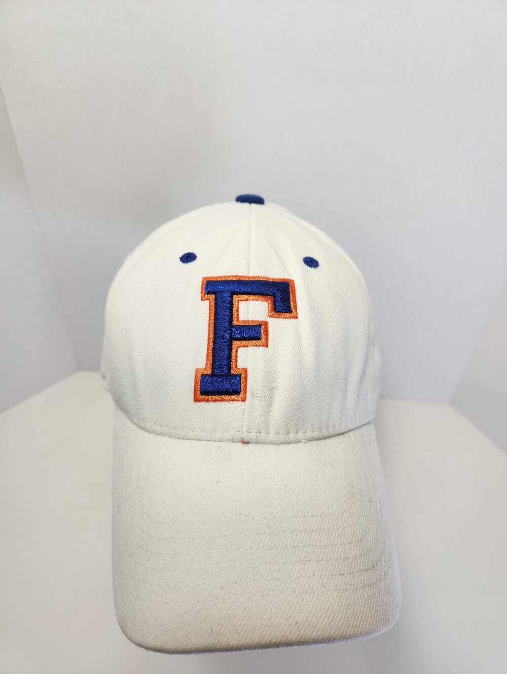 Top of the World Florida Gators One-Fit Hat Cap White Blue Orange 6 5/8-7 1/8